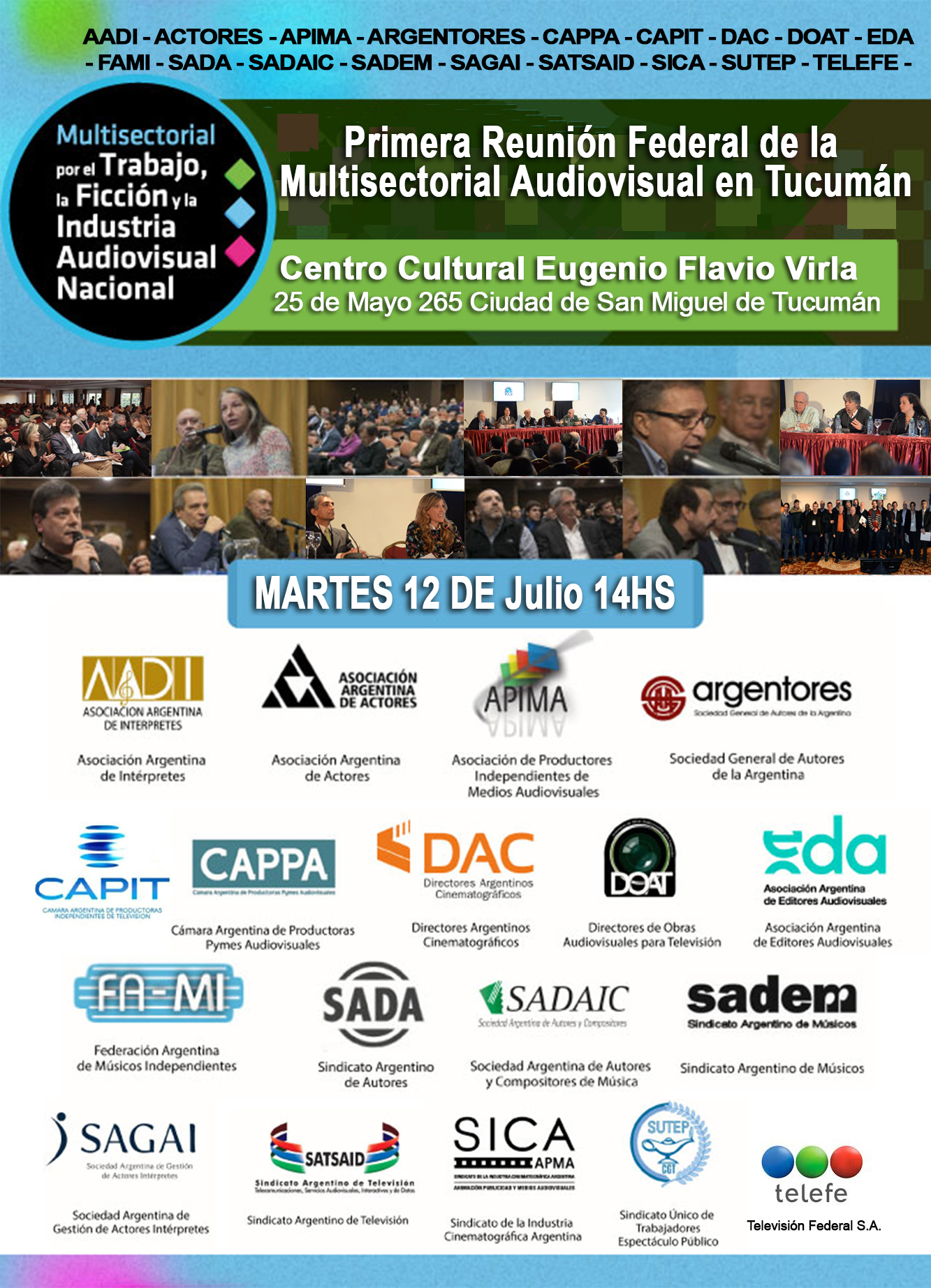 Primera Reunión Federal de la Multisectorial Audiovisual en Tucumán